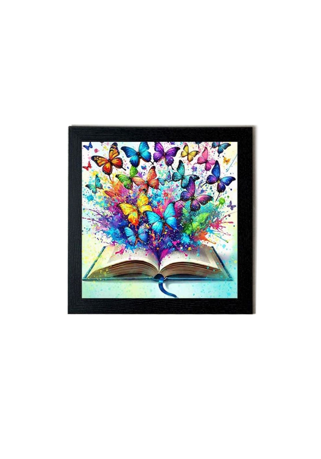 The Home Collection Butterflies & Book Framed Picture - Black 1 Shaws Department Stores