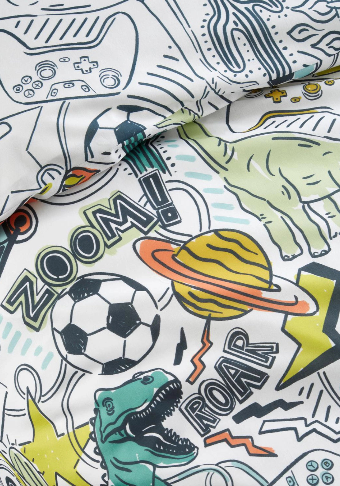 Scribble Zoom Duvet Cover Set - Multi