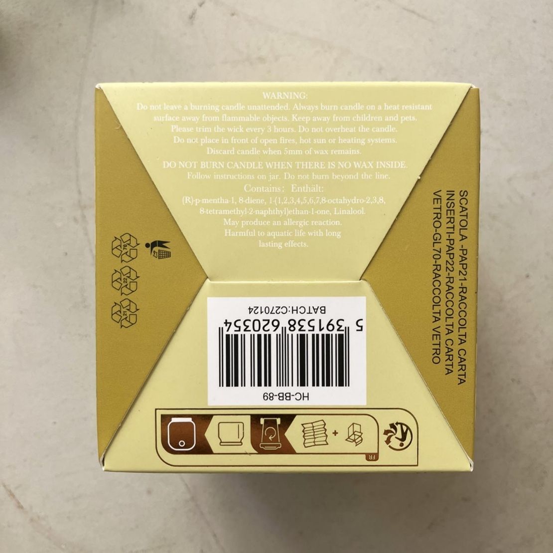 Herb Dublin Buttercup Bee Balm Boxed Candle - Yellow 2 Shaws Department Stores