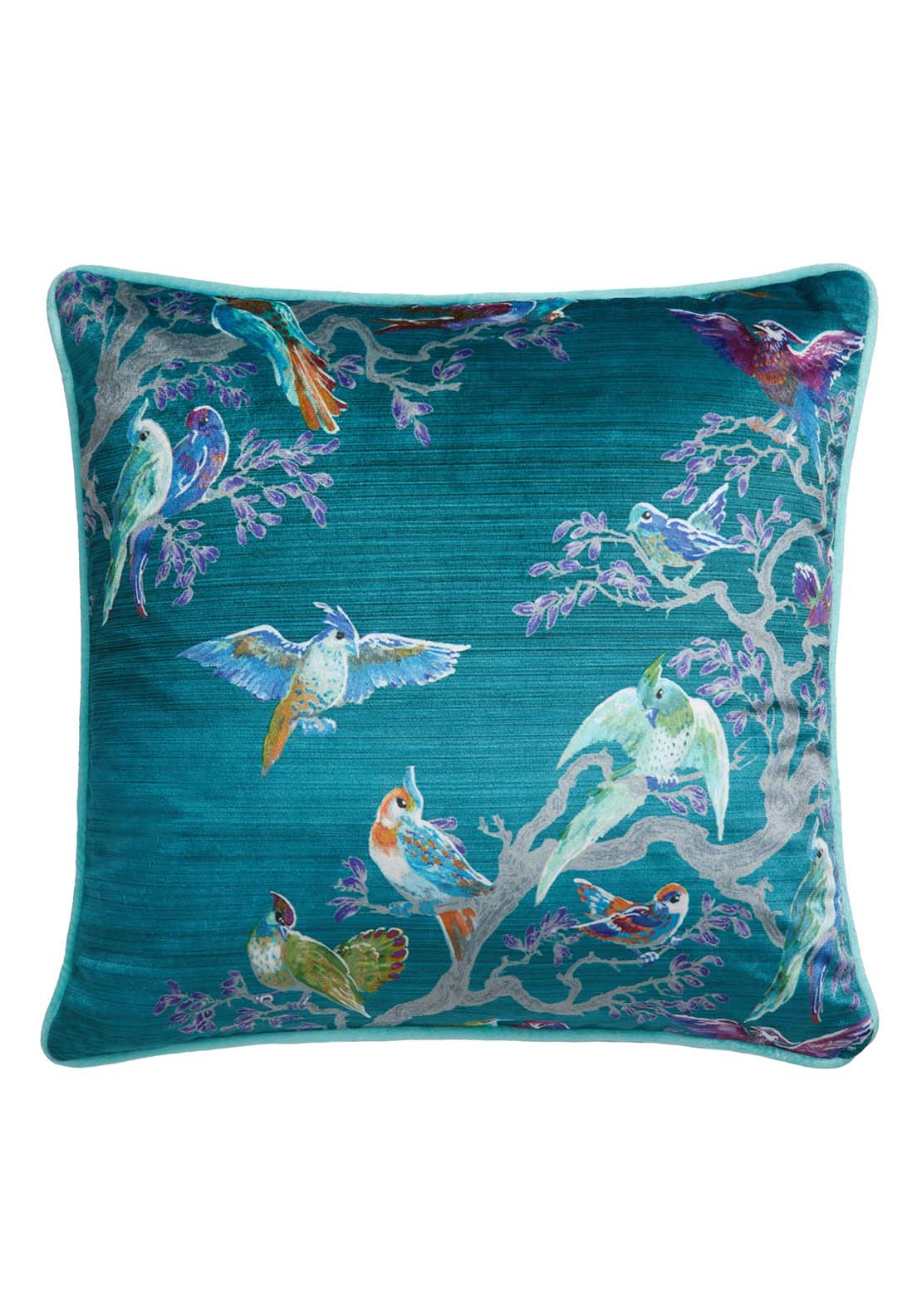 Laurence Llewelyn-bowen Birdity Absurdity Filled Cushion - Blue 2 Shaws Department Stores