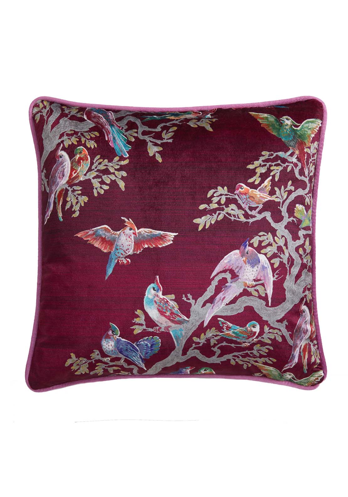 Laurence Llewelyn-bowen Birdity Absurdity Filled Cushion - Pink 2 Shaws Department Stores