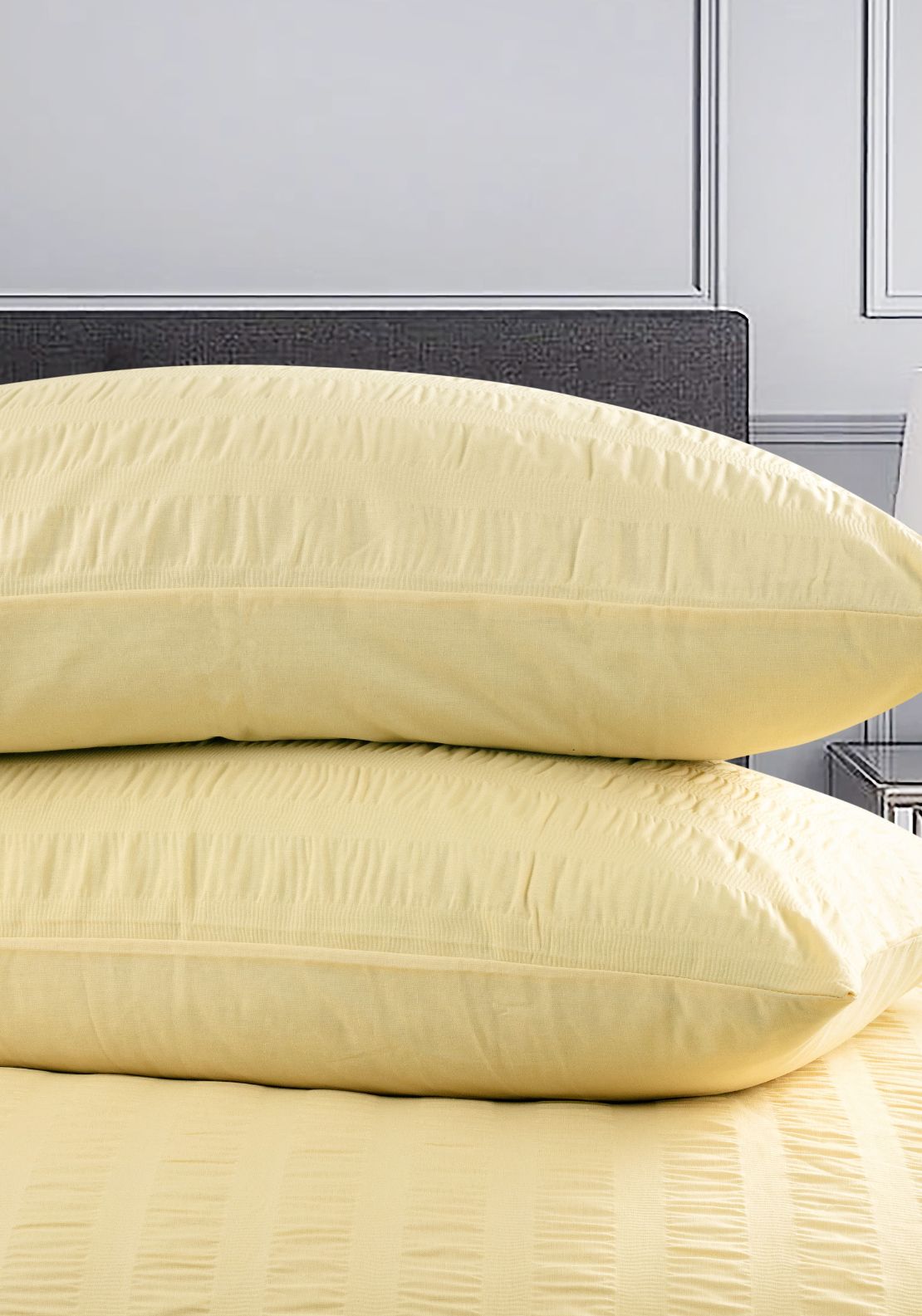The Home Collection Seersucker Duvet Cover Set - Cream 1 Shaws Department Stores