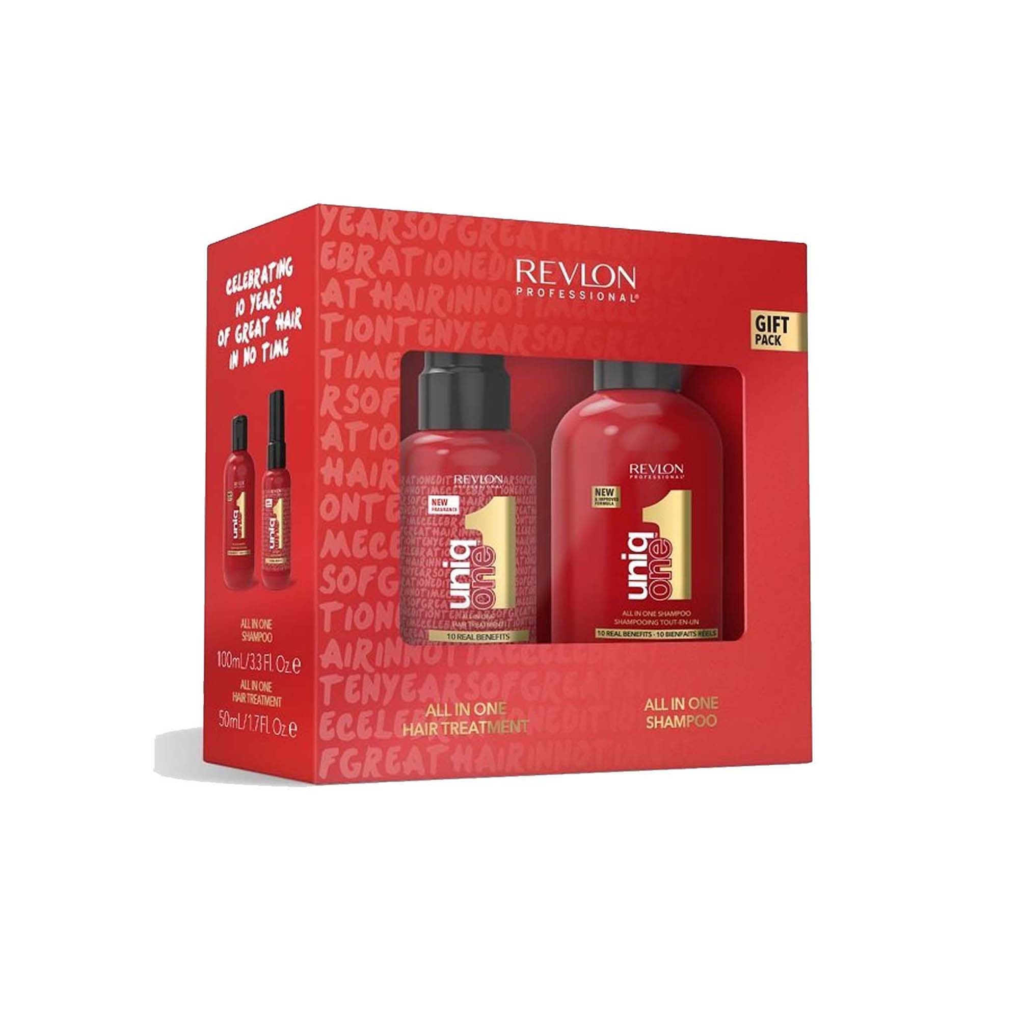 Revlon Uniq One Hair Treatment 50ml & Shampoo 100ml Travel Set 1 Shaws Department Stores