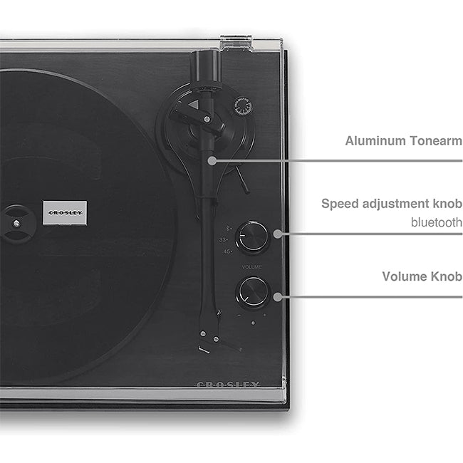 Crosley Bluetooth Record Player with External Speakers - Black | C62C-BK4 6 Shaws Department Stores