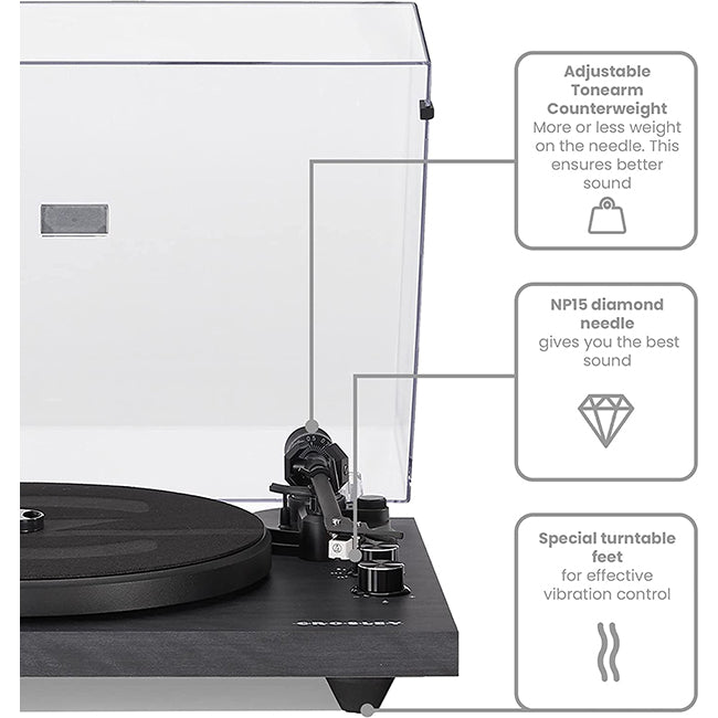 Crosley Bluetooth Record Player with External Speakers - Black | C62C-BK4 7 Shaws Department Stores