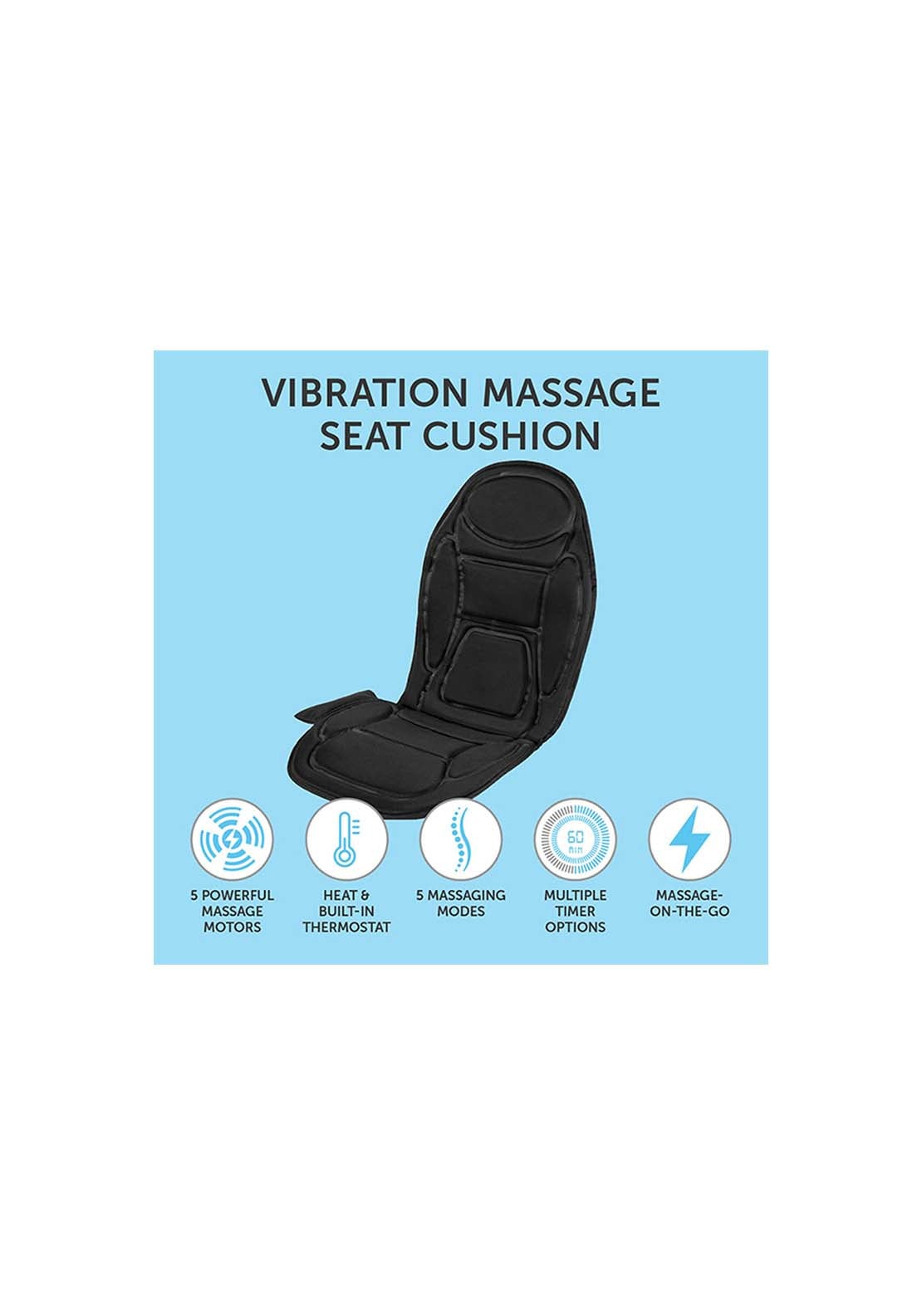 Carmen Massage Vibration Heated Seat Cushion | C81133 4 Shaws Department Stores