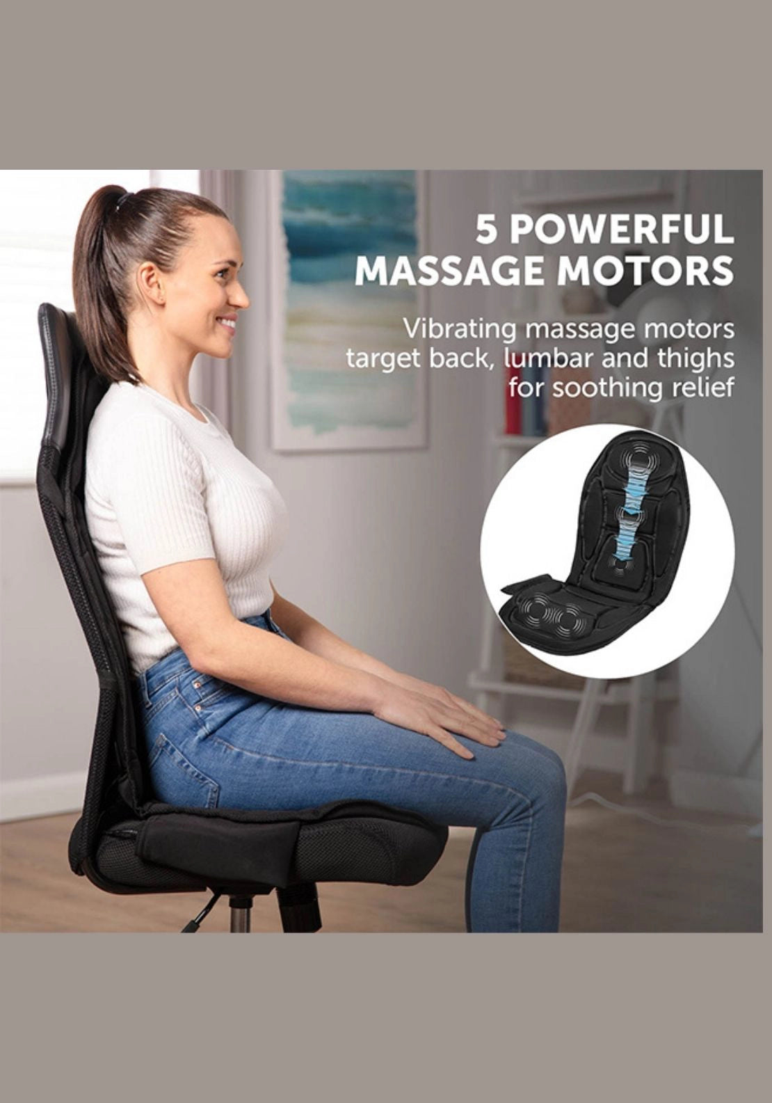 Carmen Massage Vibration Heated Seat Cushion | C81133 2 Shaws Department Stores