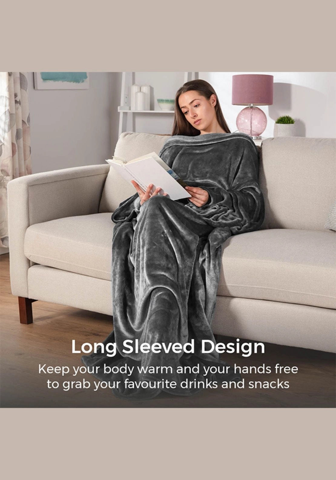 Carmen Heated Wearable Blanket | C81149Gry 2 Shaws Department Stores