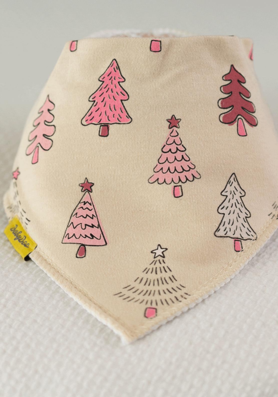 Babyboo Candyfloss Trees Organic Cotton DribbleBoo Bandana Bib - Sand 2 Shaws Department Stores