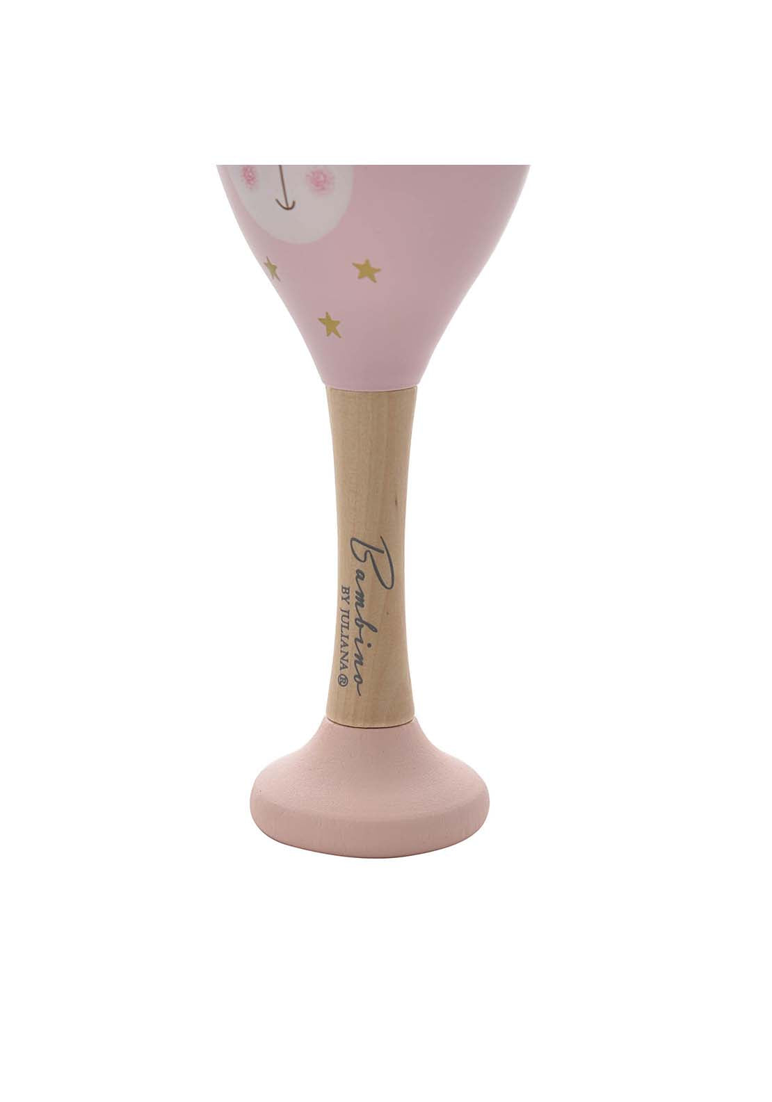 Bambino By Juliana Toy Wooden Maracas Rabbit Pink 3 Shaws Department Stores