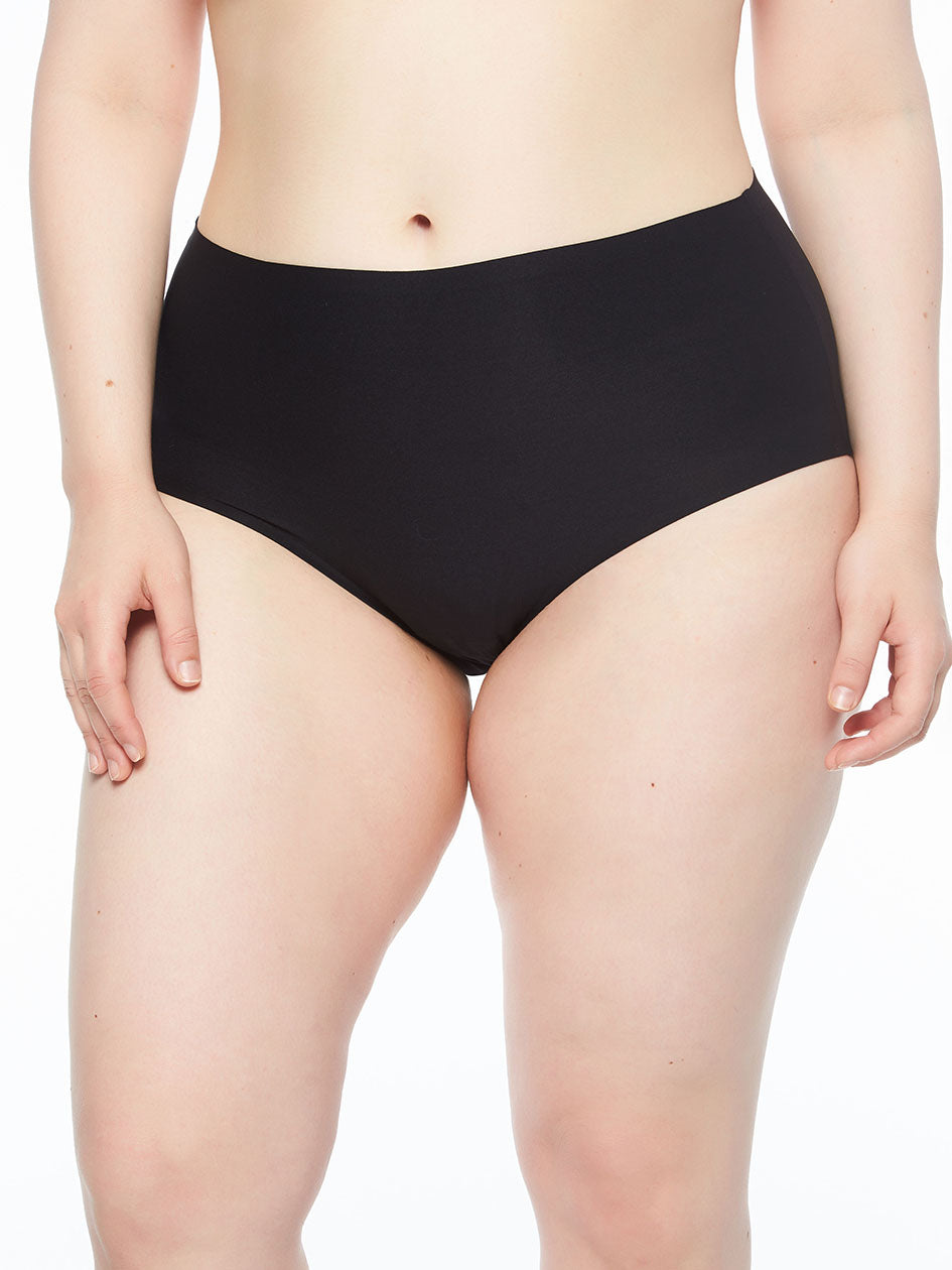 Chantelle Plus Soft Stretch Soft Brief - Black 1 Shaws Department Stores
