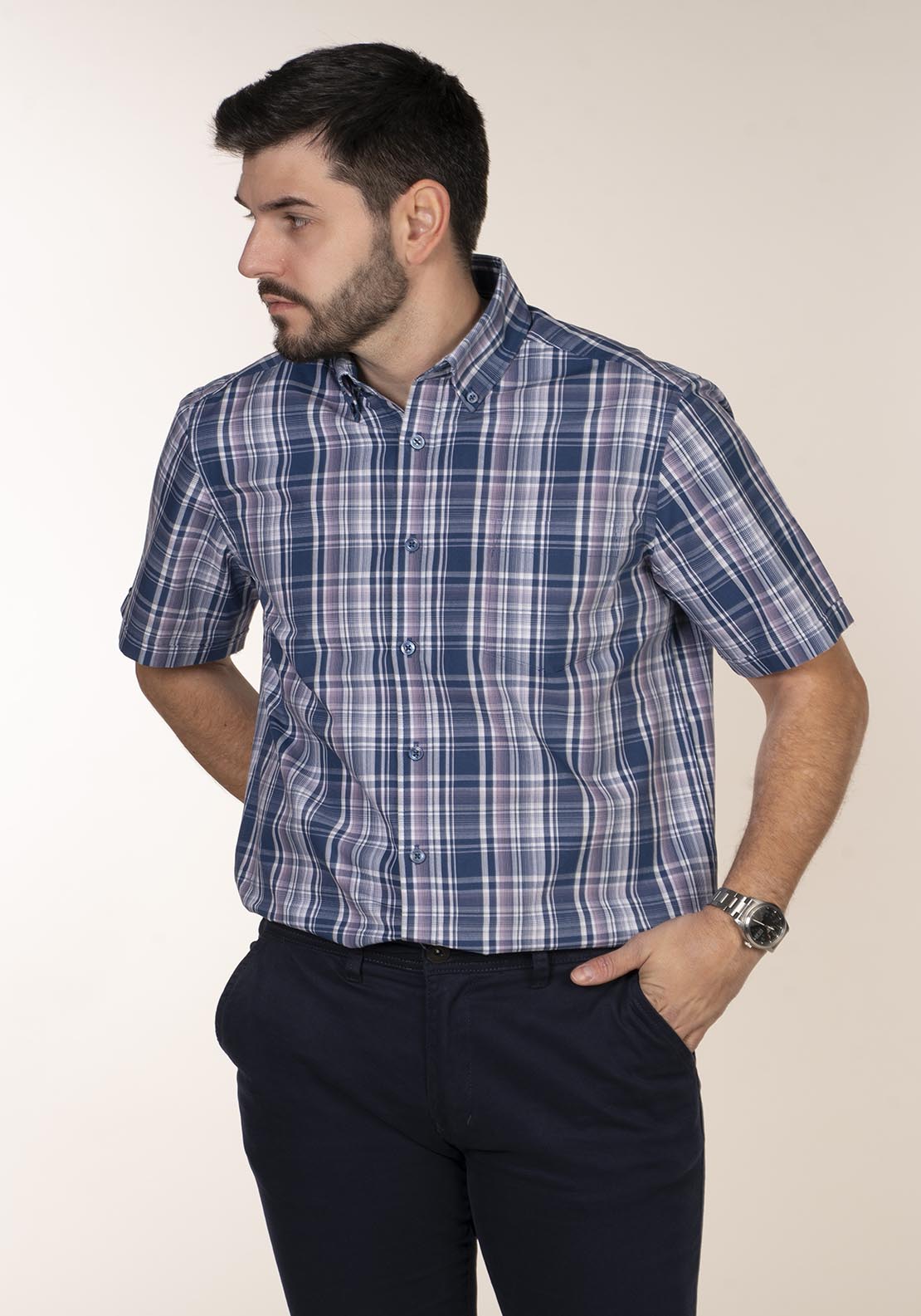 Chris Cayne Short Sleeve Check Shirt 2 Shaws Department Stores