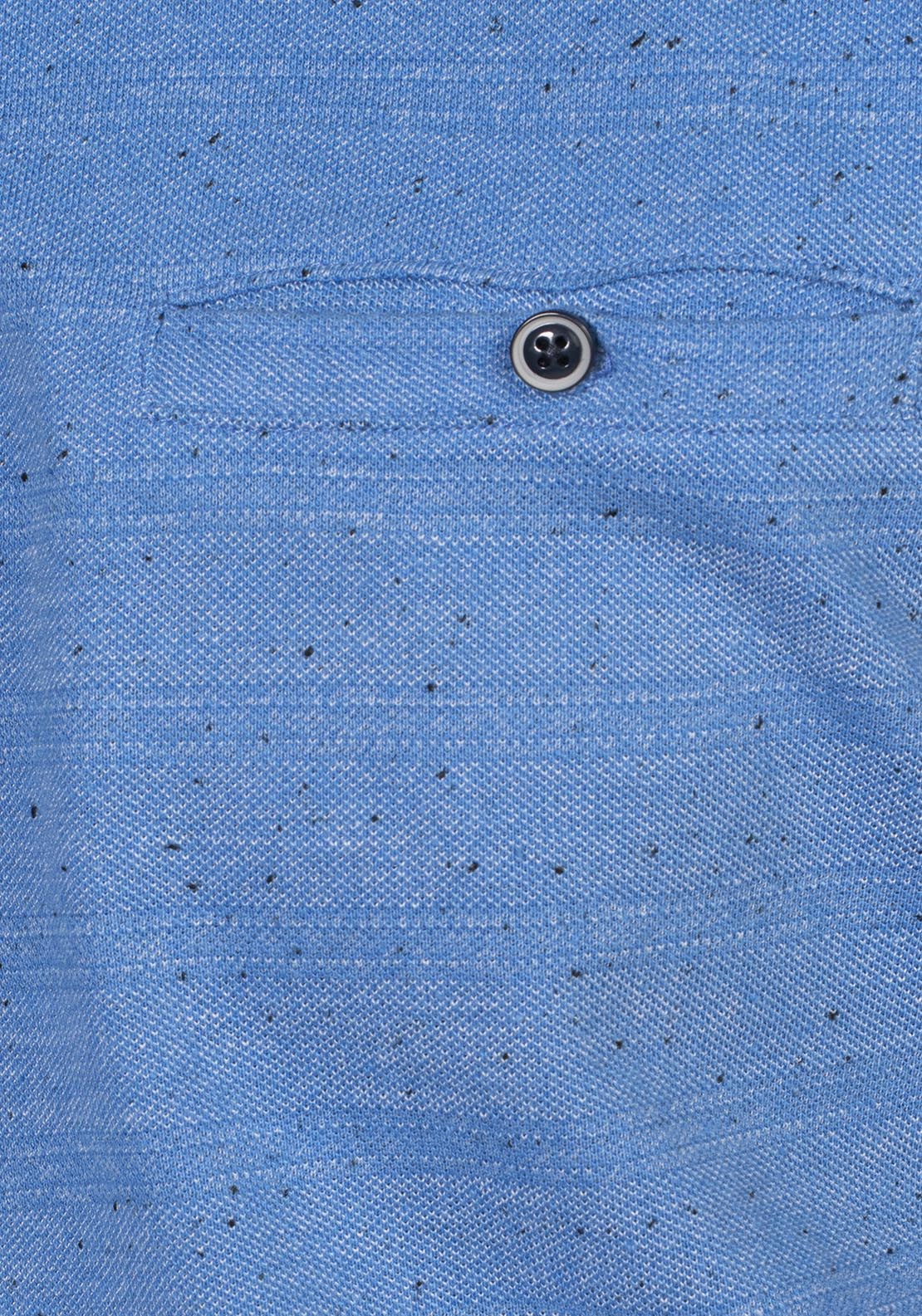 Chris Cayne Short Sleeve Slub Polo - Blue 6 Shaws Department Stores
