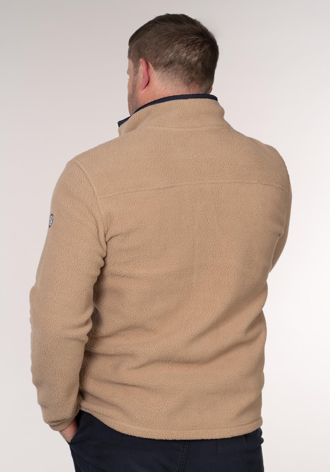 Chris Cayne Full Zip Teddy Fleece - Beige 2 Shaws Department Stores
