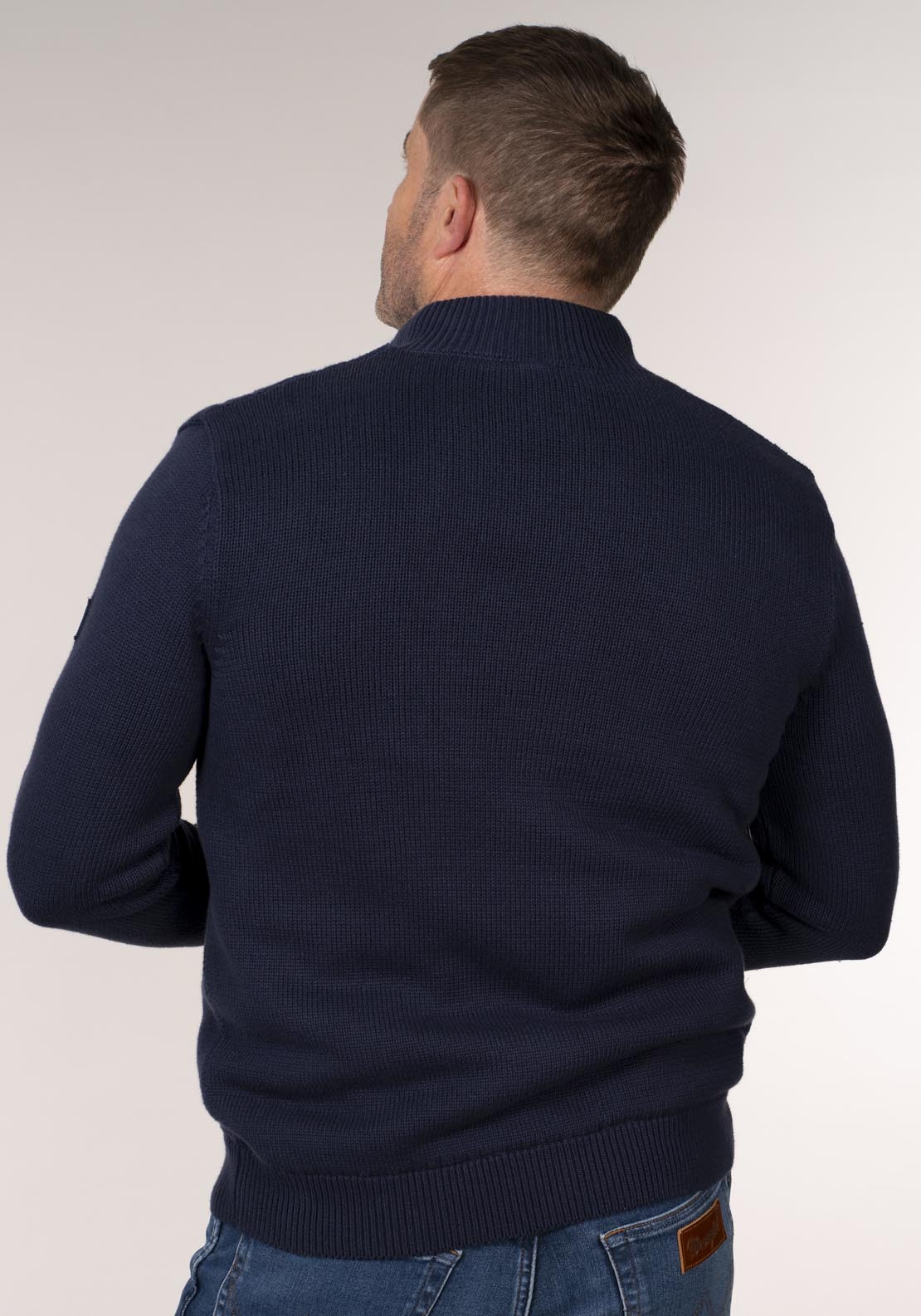 Chris Cayne Teddy Lined Full-Zip Fleece Knit - Blue 2 Shaws Department Stores