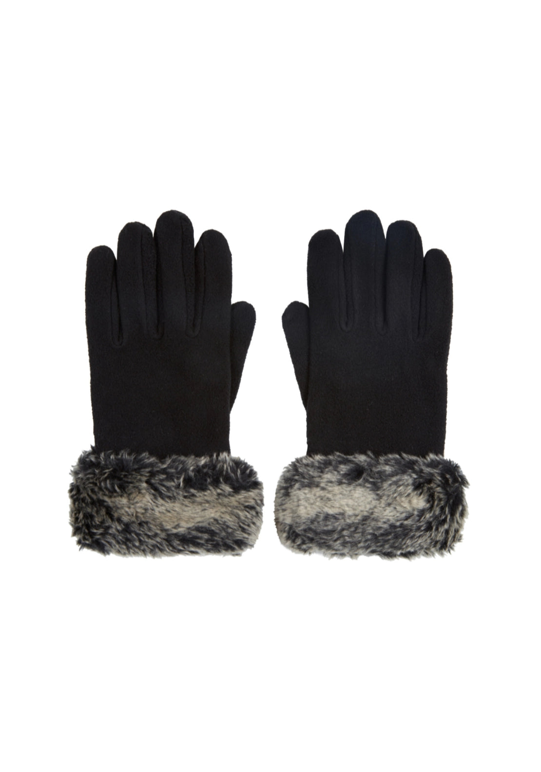 Fleece Cuff Gloves - Black