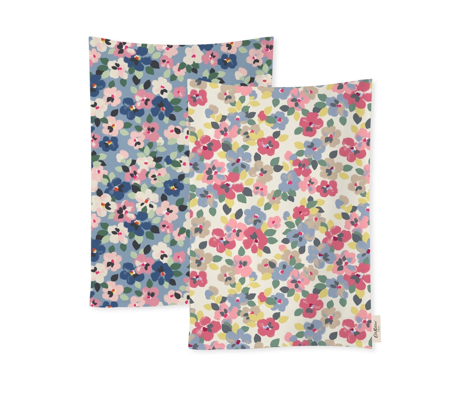 Cath Kidston Painted Pansies 2 Pack Tea Towel 1 Shaws Department Stores
