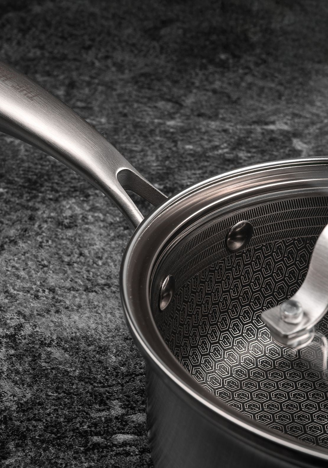 The Hairy Bikers Hairy Bikers Hex Guard 28cm Sauce Pan - Stainless Steel 2 Shaws Department Stores