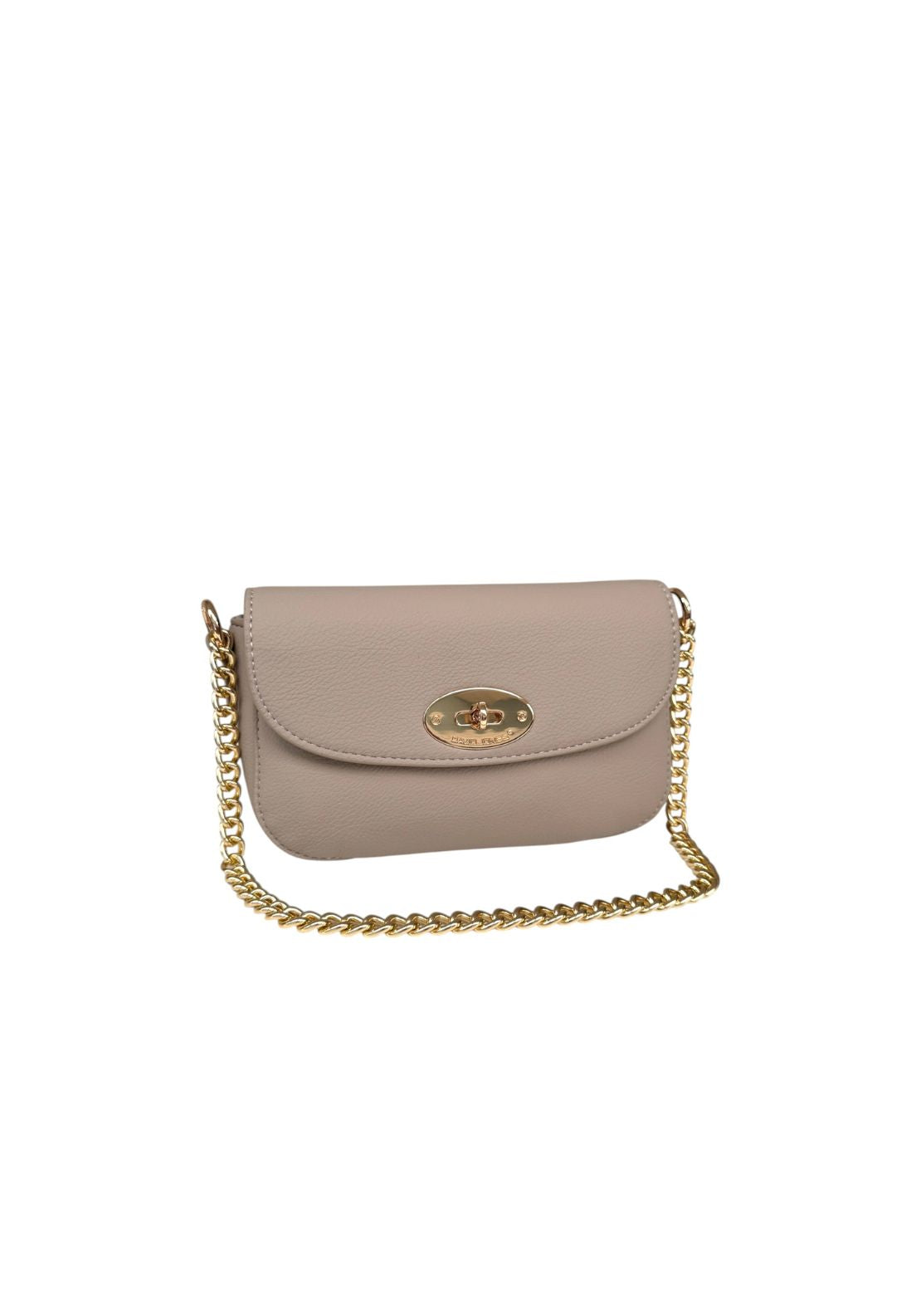 David Jones Small Gold Chain Clasp Bag - Oxford Tan 1 Shaws Department Stores