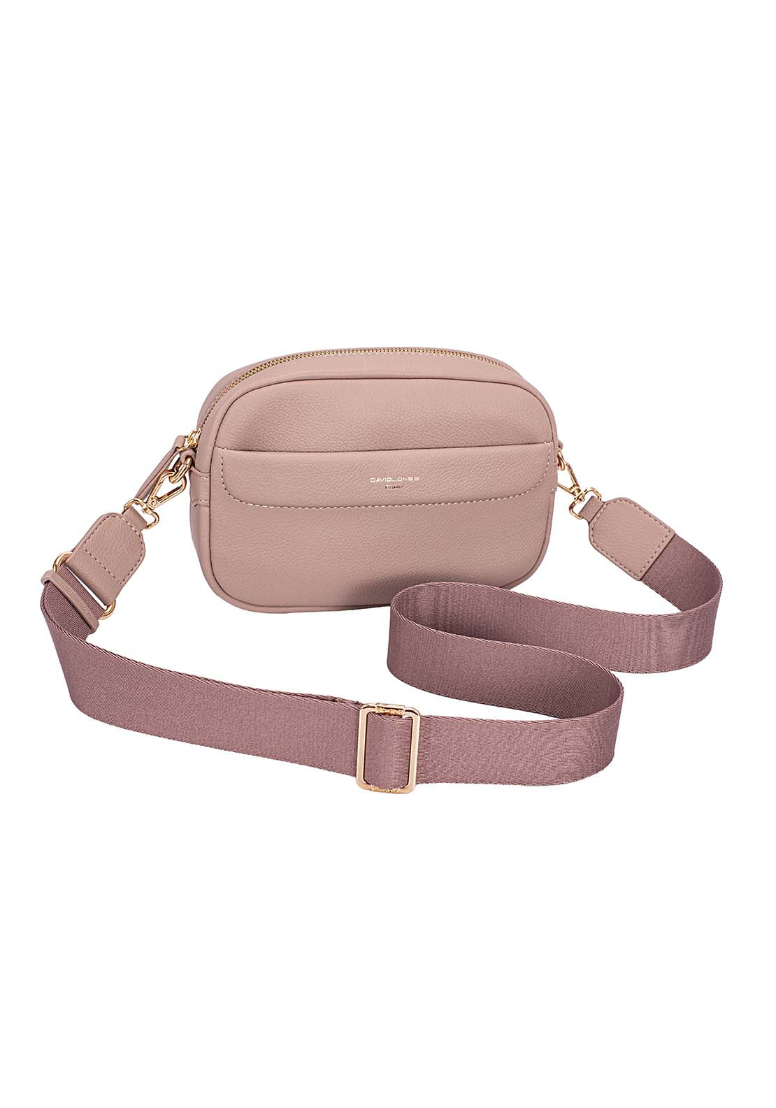 David Jones Wide Strap Crossbody - Adobe Rose 1 Shaws Department Stores