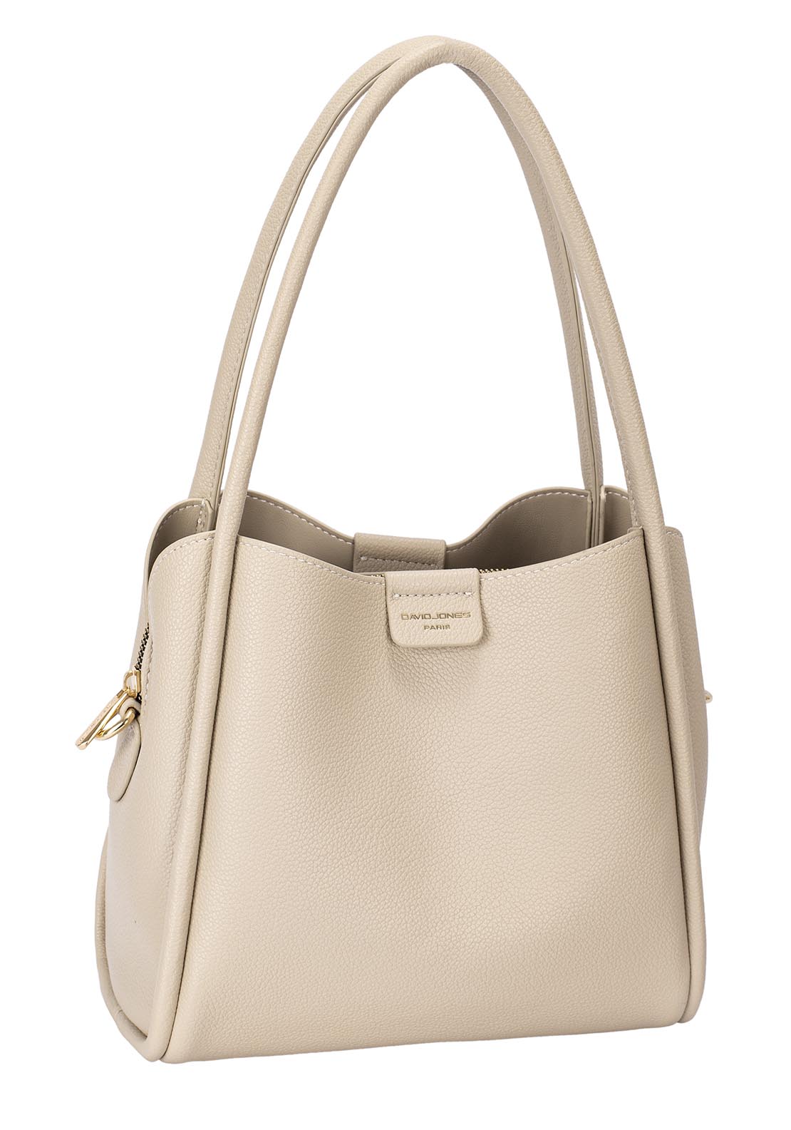David Jones Small Grab Handle Fem Bag - Beige 1 Shaws Department Stores