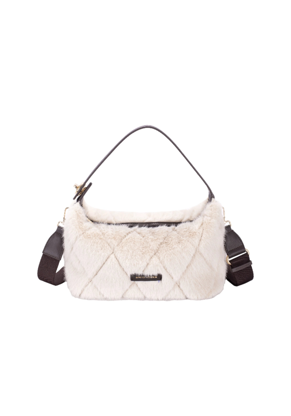 Faux Fur Grab Bag - Beige