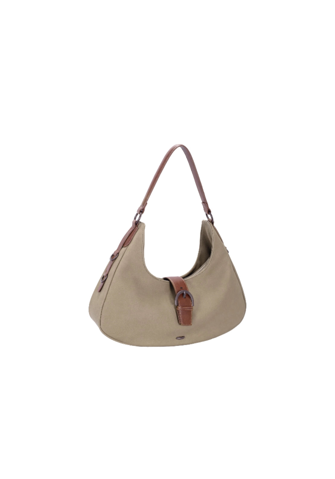 Tab Detail Shoulder Bag - Warm Grey Sand