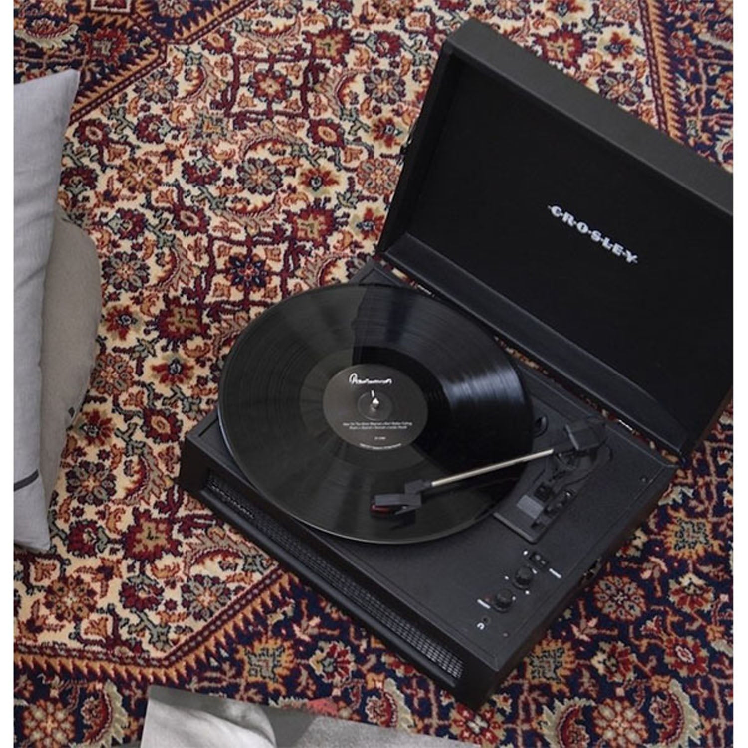 Crosley Voyager Portable Turntable with Bluetooth Receiver and Built-in Speakers – Black - CR8017B-BK 3 Shaws Department Stores