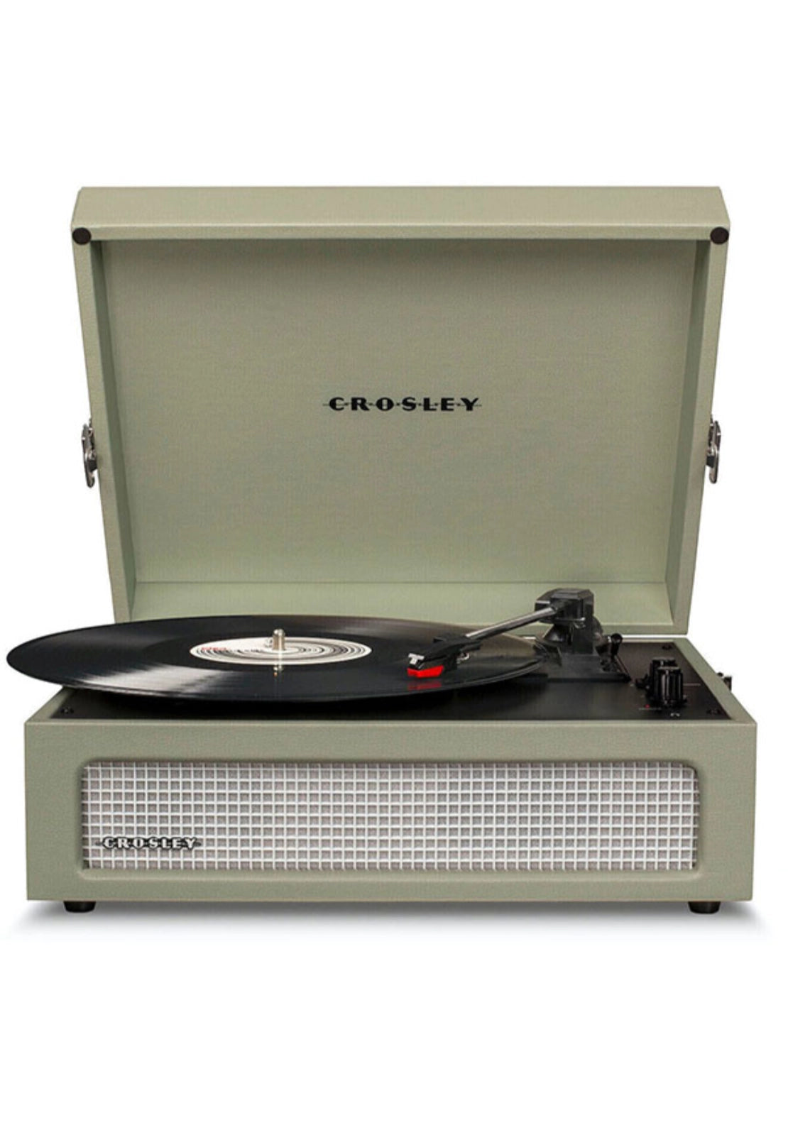 Crosley Voyager Portable Turntable with Bluetooth Receiver and Built-in Speakers - Sage - CR8017B-SA4 1 Shaws Department Stores