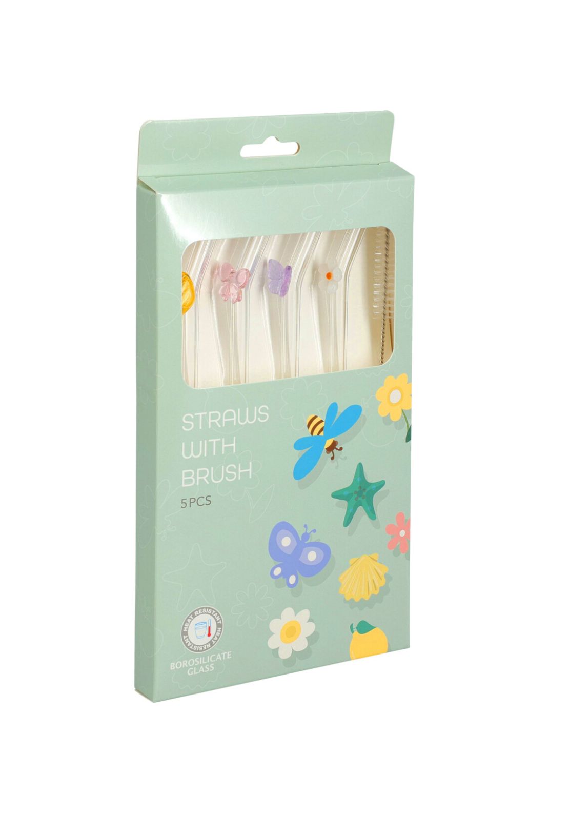 Drinking Straws Set Of 5 - Multi