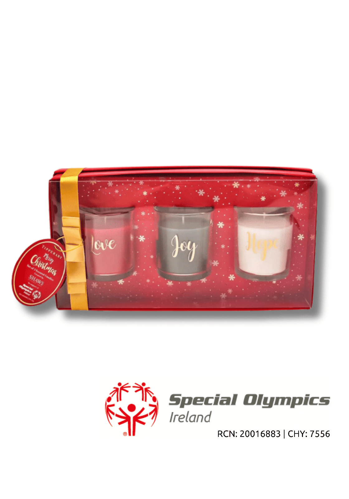 Set of 3 Candles Supporting Special Olympics Ireland - €1 donated from every sale