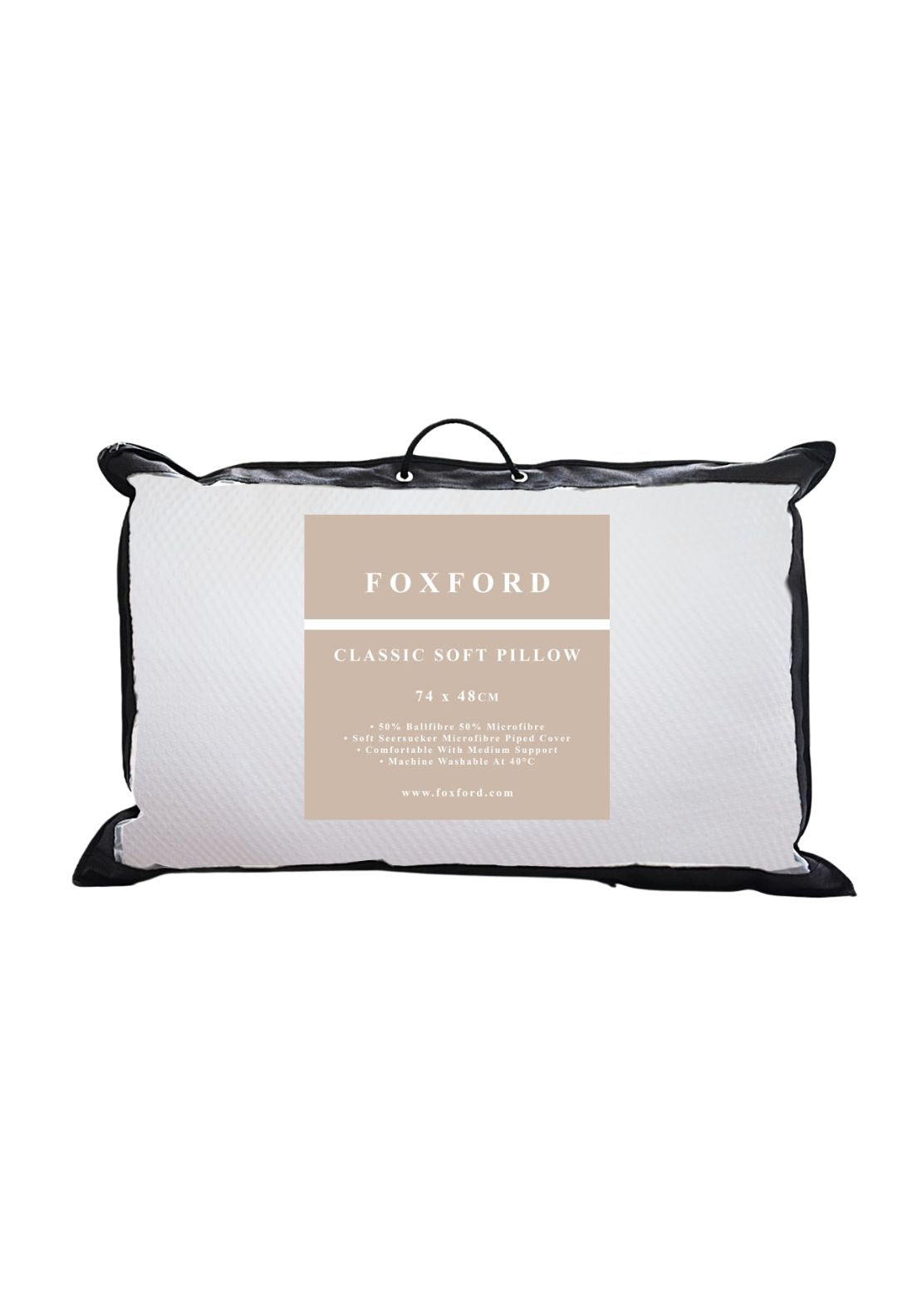 Foxford Classic Soft Fibre Pillow Twin Pack - White 4 Shaws Department Stores