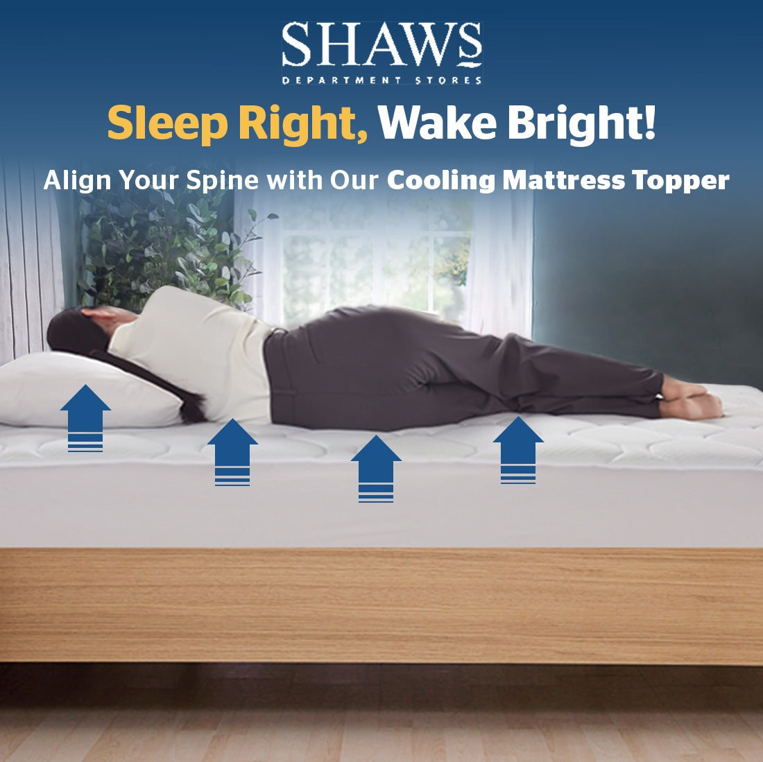 The Home Collection 4 Layer Cooling Mattress Topper 1 Shaws Department Stores