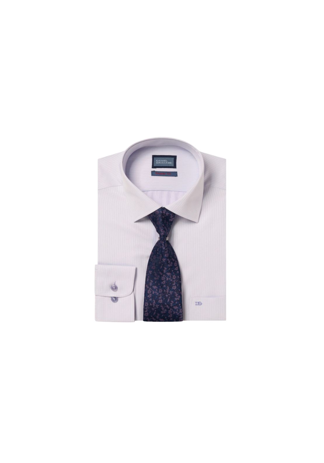 Boxed Stripe Shirt - Purple