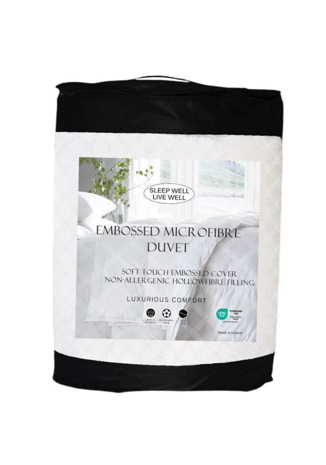 The Home Collection Embossed Microfibre 10.5 Tog Duvet - White 1 Shaws Department Stores