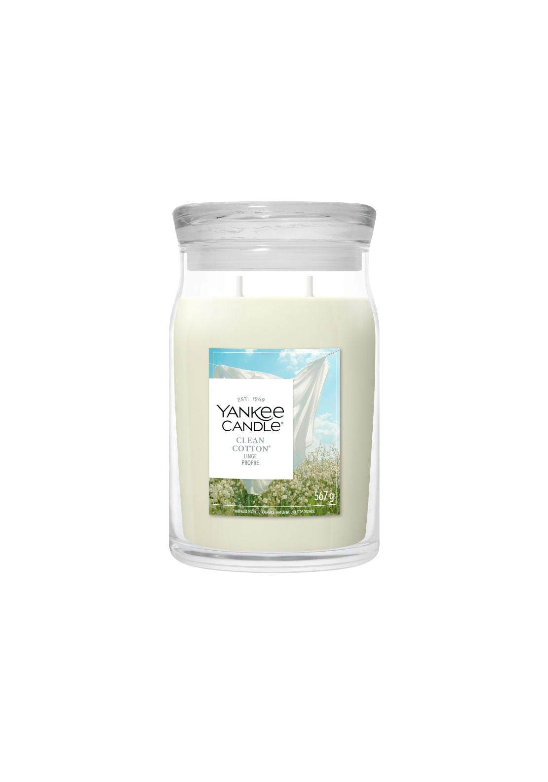 Large Jar Clean Cotton - White