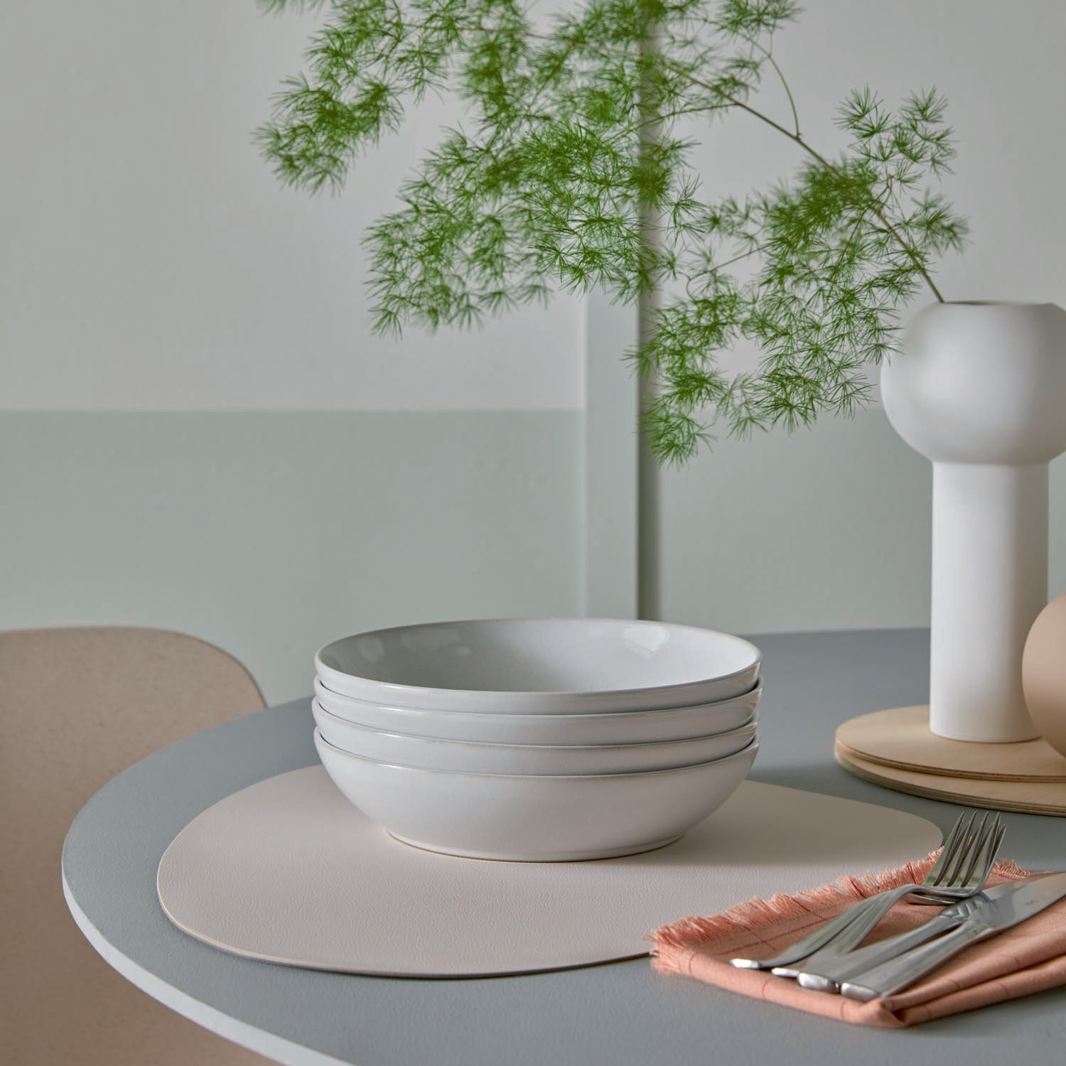 Denby Cotton White Set Of 4 Pasta Bowls 3 Shaws Department Stores