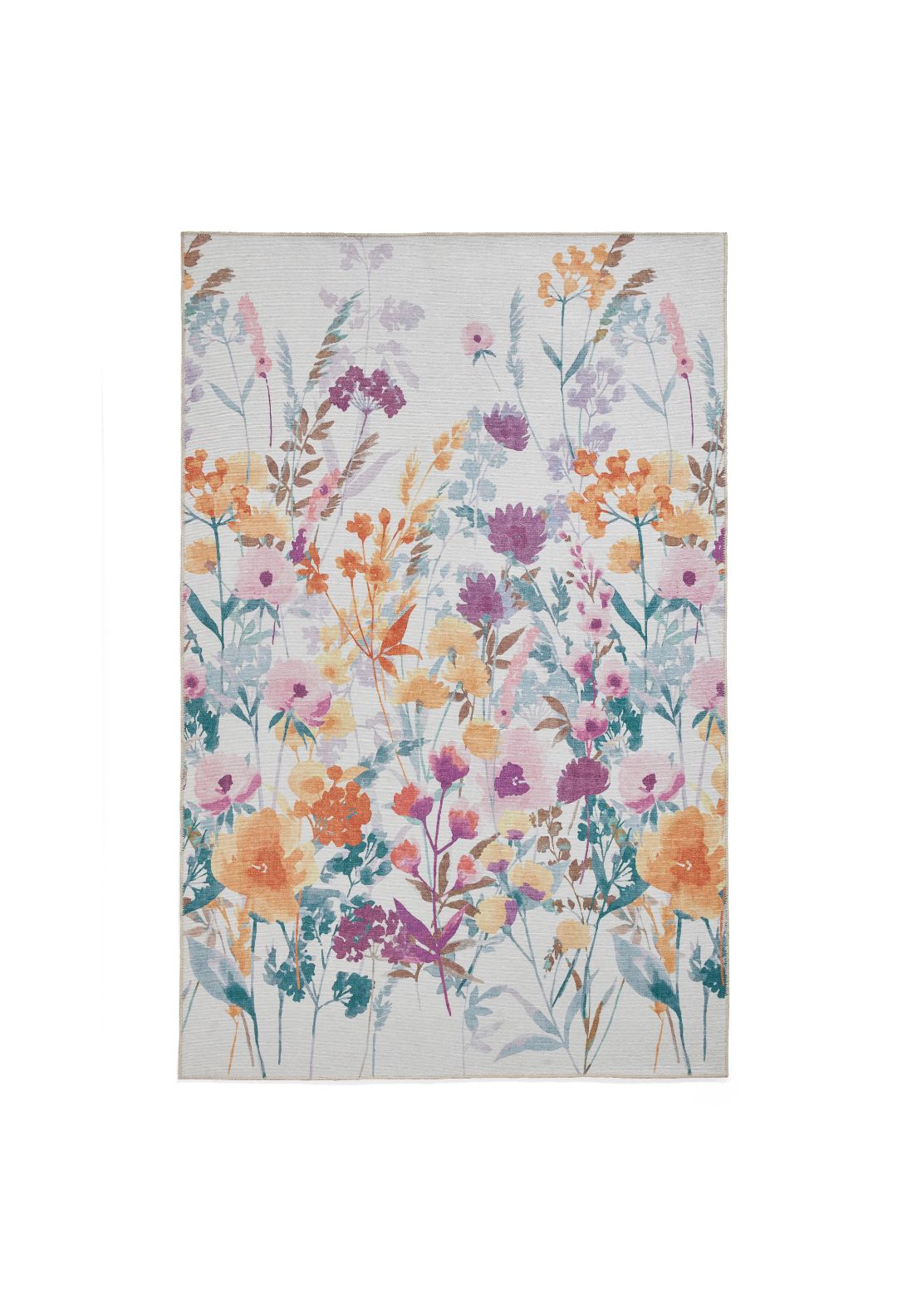 Catherine Lansfield Country Floral Rug - Yellow 1 Shaws Department Stores