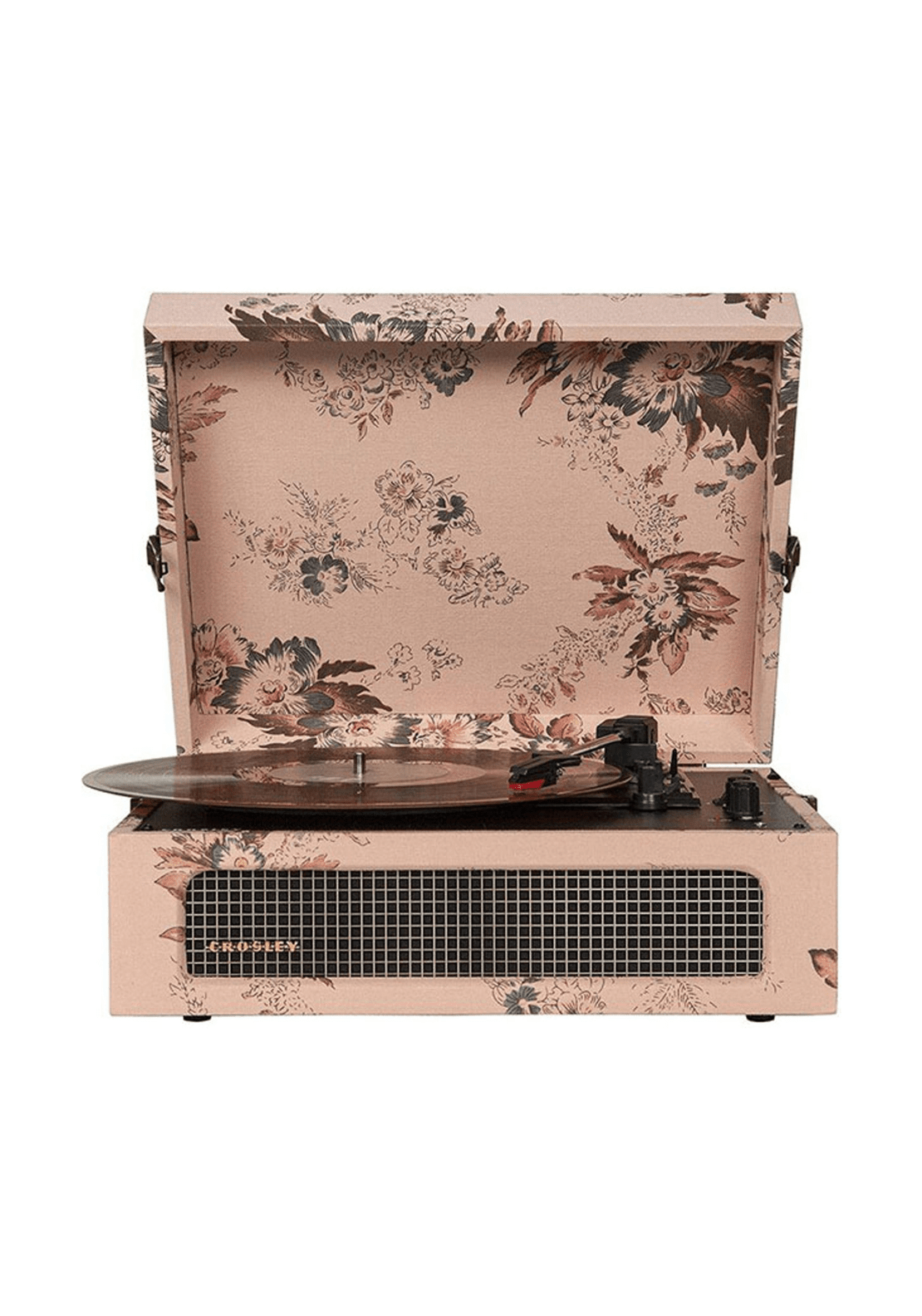 Crosley Voyager Portable Turntable with Built-in Bluetooth Receiver - Floral - CR8017B-FL4 1 Shaws Department Stores