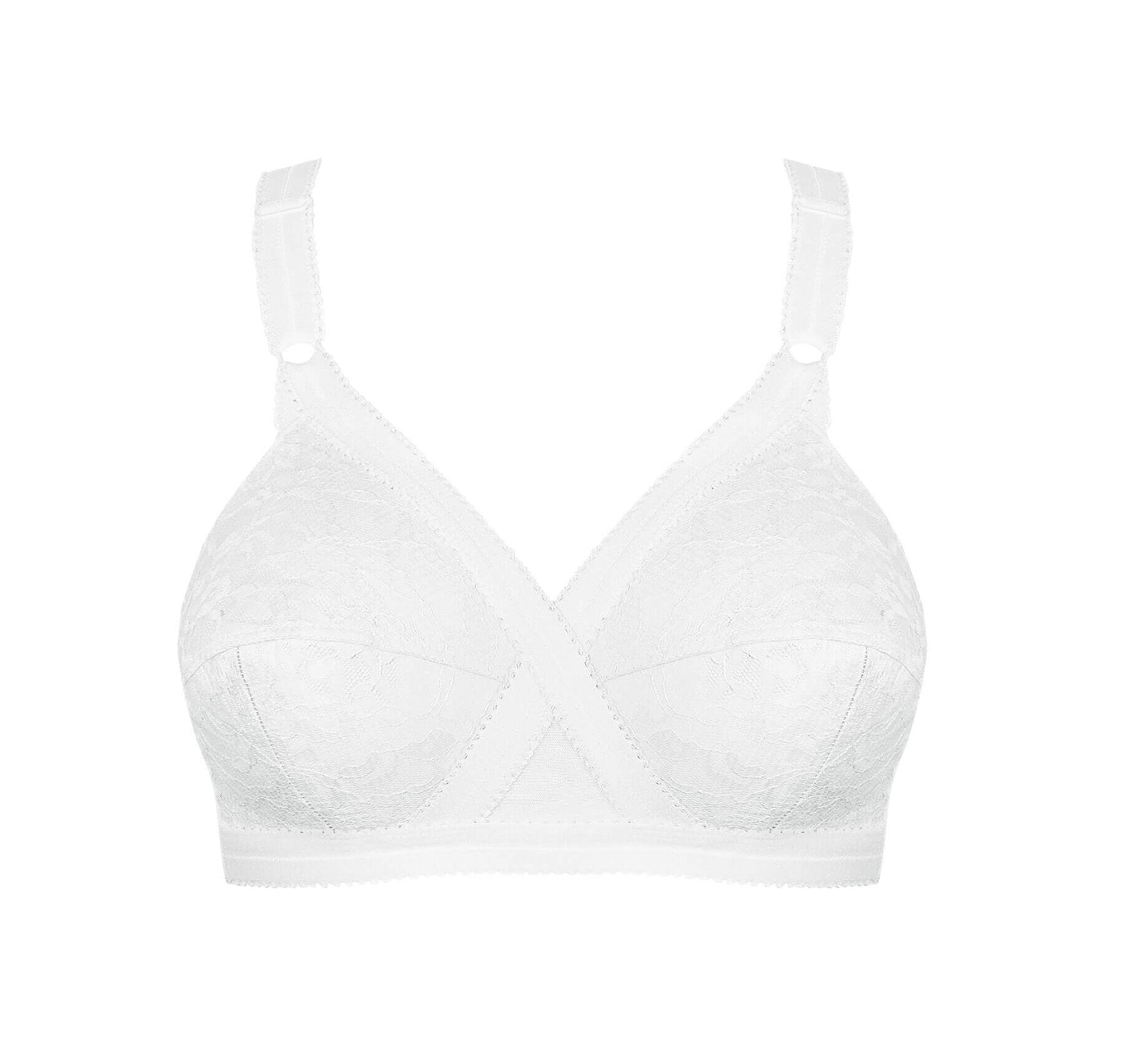 Cross your heart bra without underwiring, white, Playtex