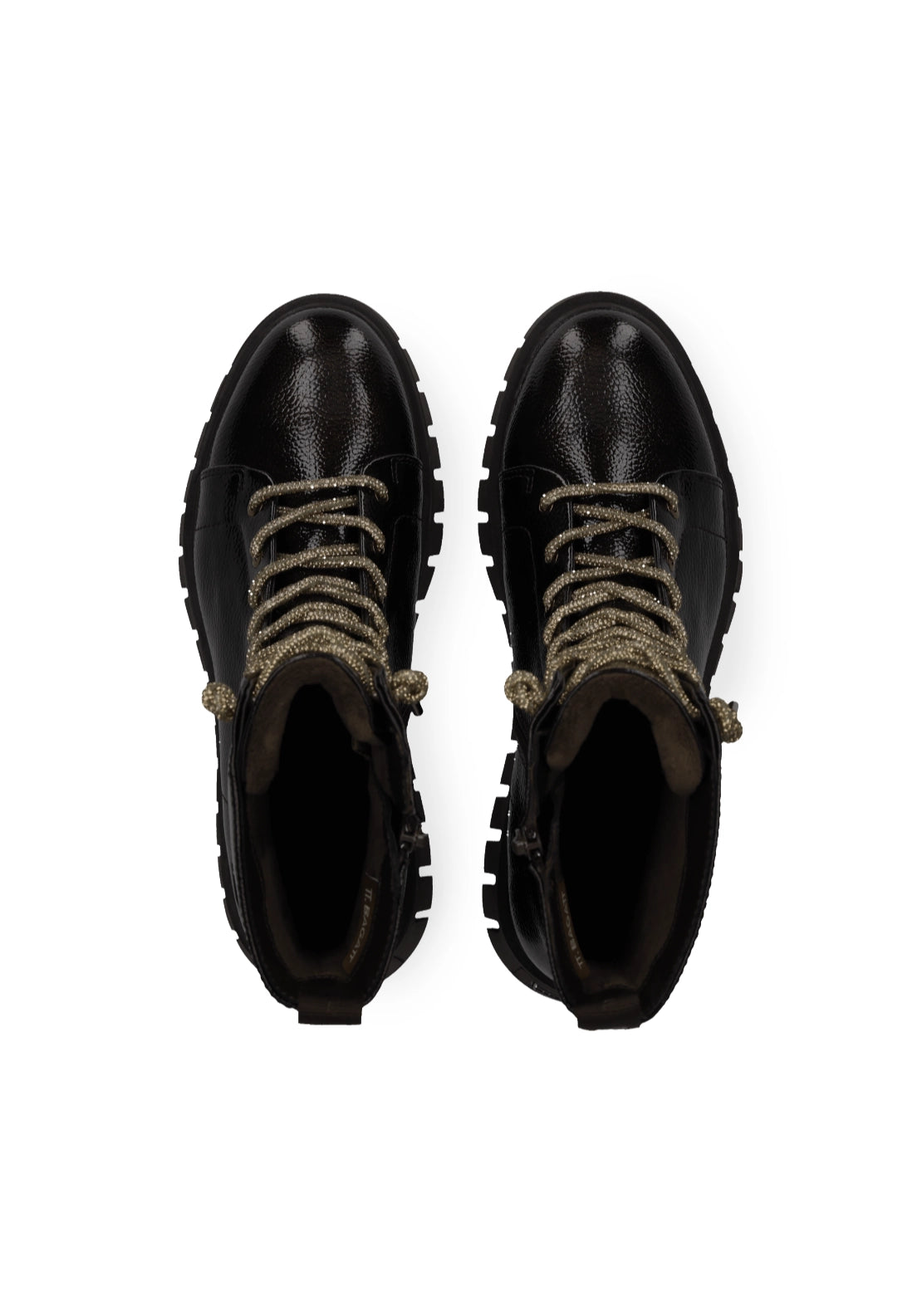 Bagatt Ankle High Lace Up Boot - Dark Brown/metalics 6 Shaws Department Stores