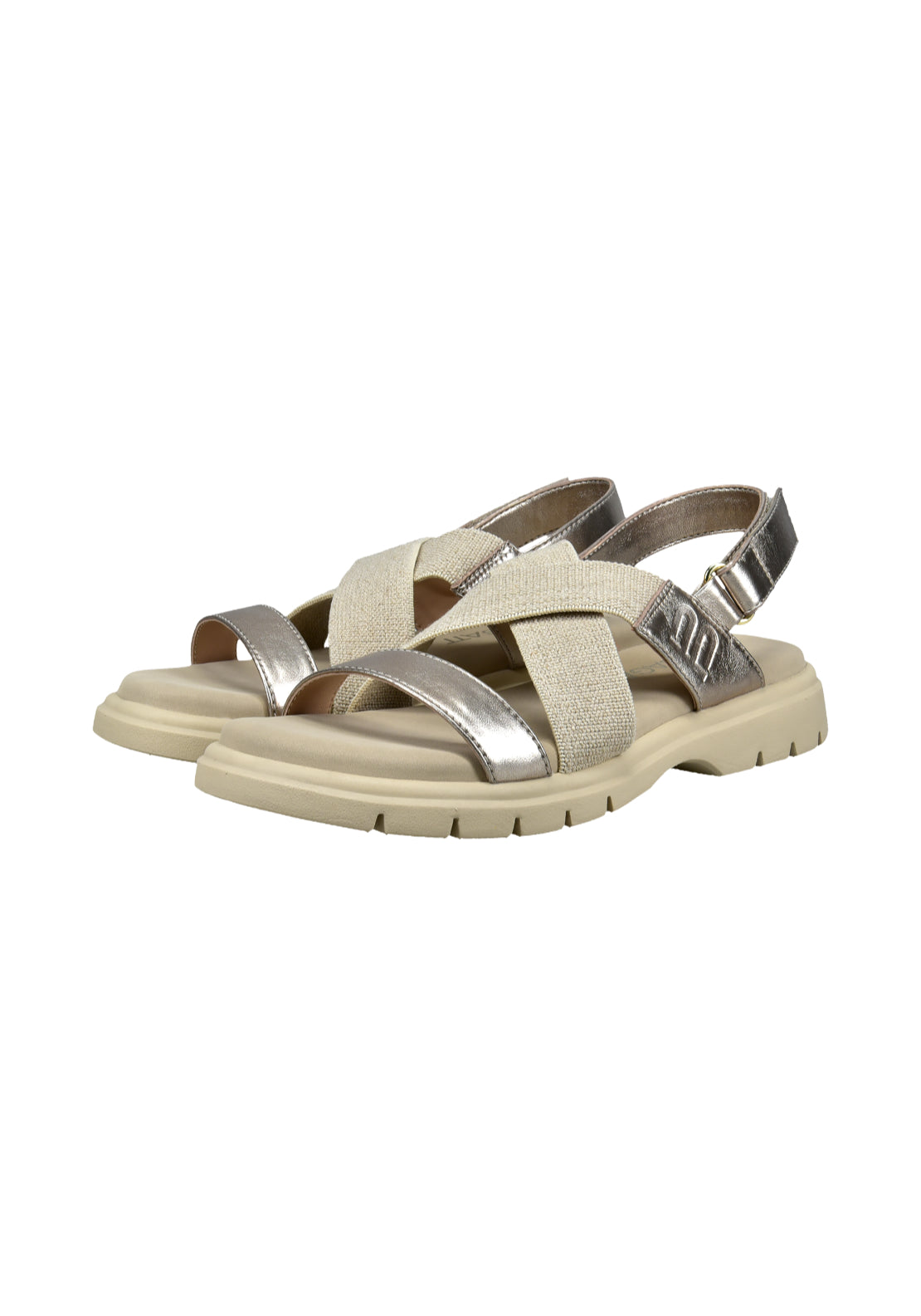 Bagatt Flat Strappy Sandal - Metallic/beige 4 Shaws Department Stores