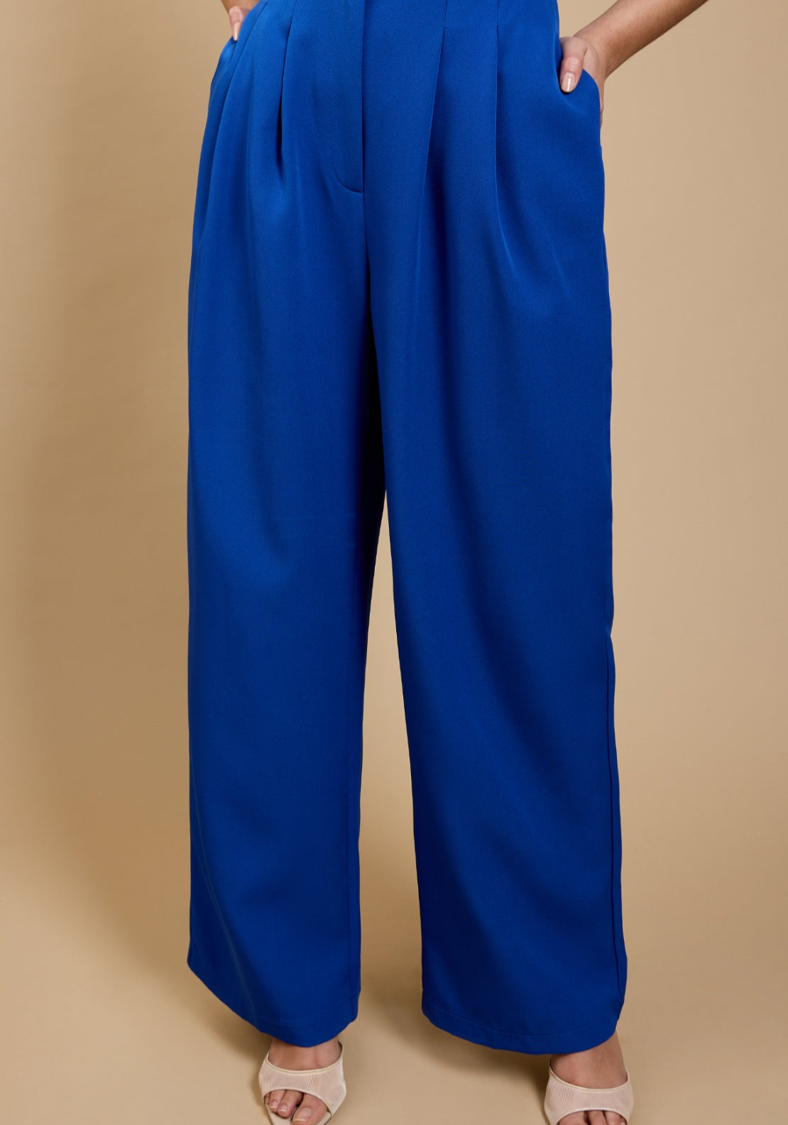 Amabel Wide Leg Trousers - Blue