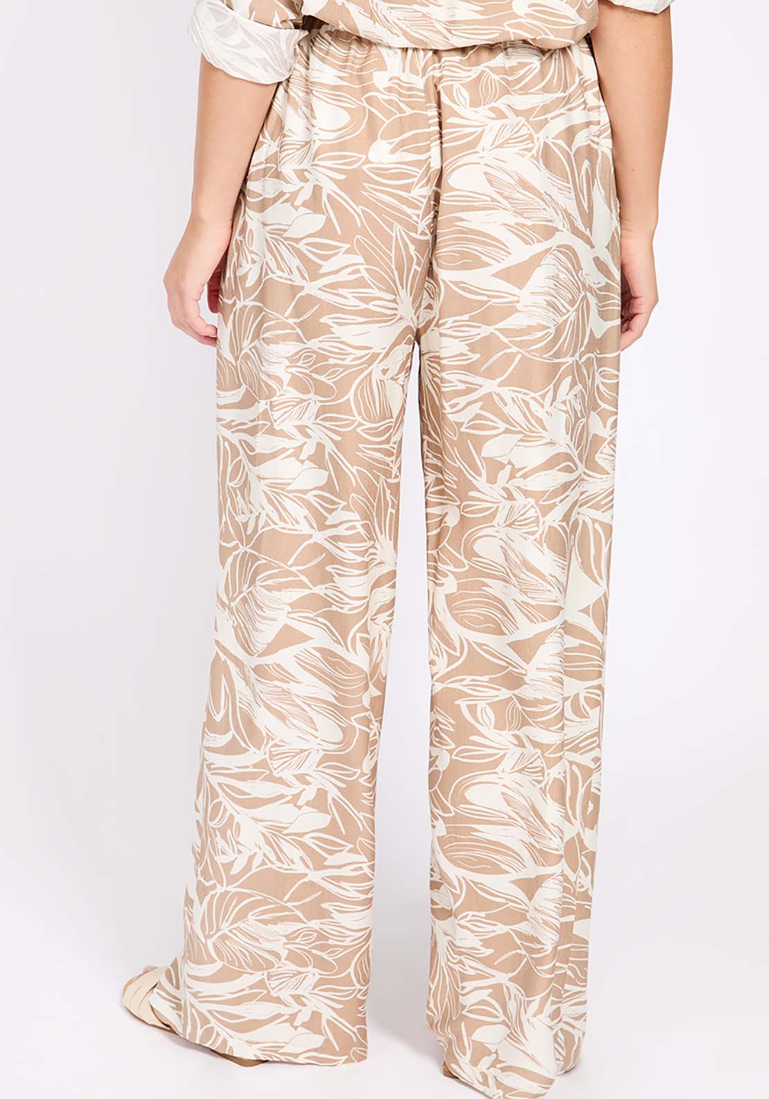 Little Mistress Leaf Print Trousers - Multicolour 4 Shaws Department Stores