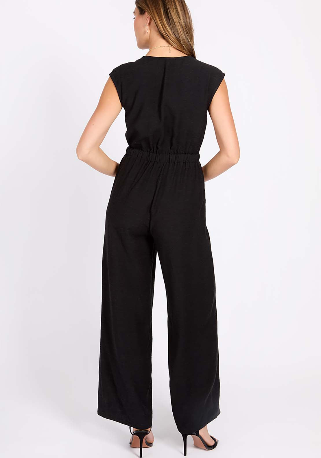 Little Mistress Black Wide Leg Jumpsuit - Black 4 Shaws Department Stores