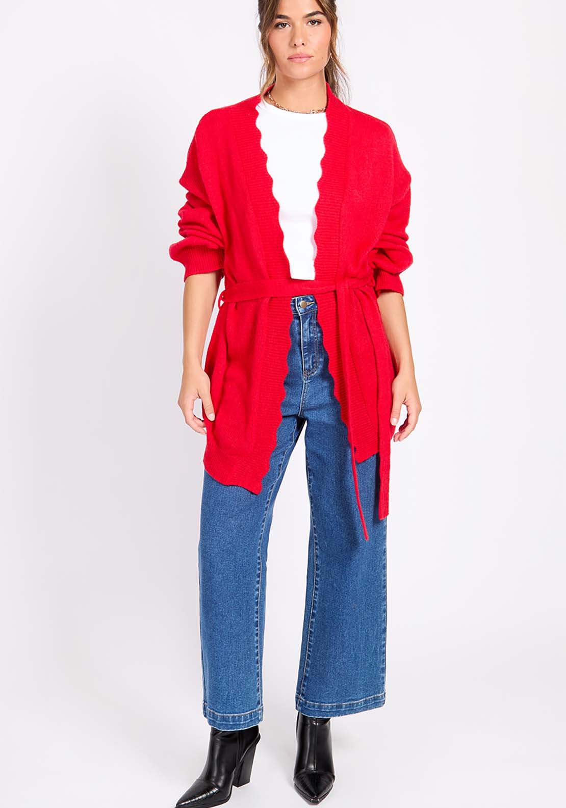 Little Mistress Tomato Knitted Cardigan - Tomato 2 Shaws Department Stores