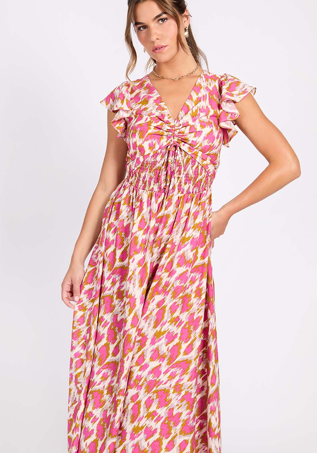 Little Mistress Multi Print Midaxi Dress - Multicolour 2 Shaws Department Stores