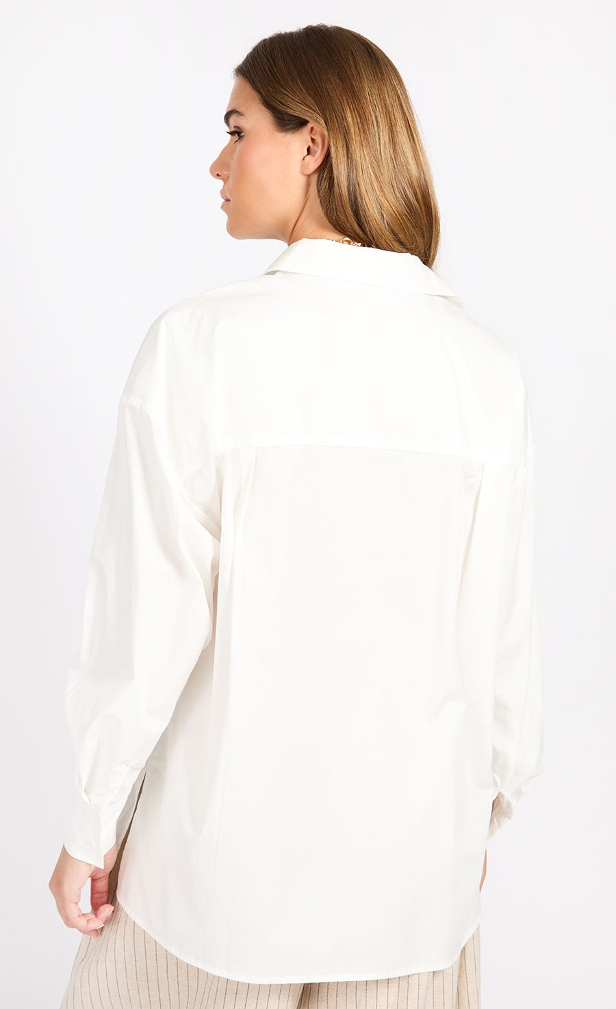 Little Mistress White Cotton Shirt - White 8 Shaws Department Stores