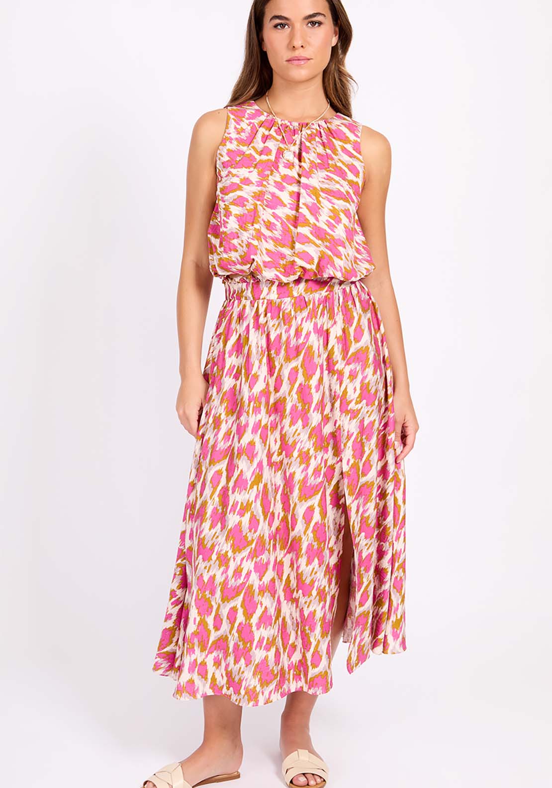 Little Mistress Multi Print High Neck Top - Multicolour 4 Shaws Department Stores