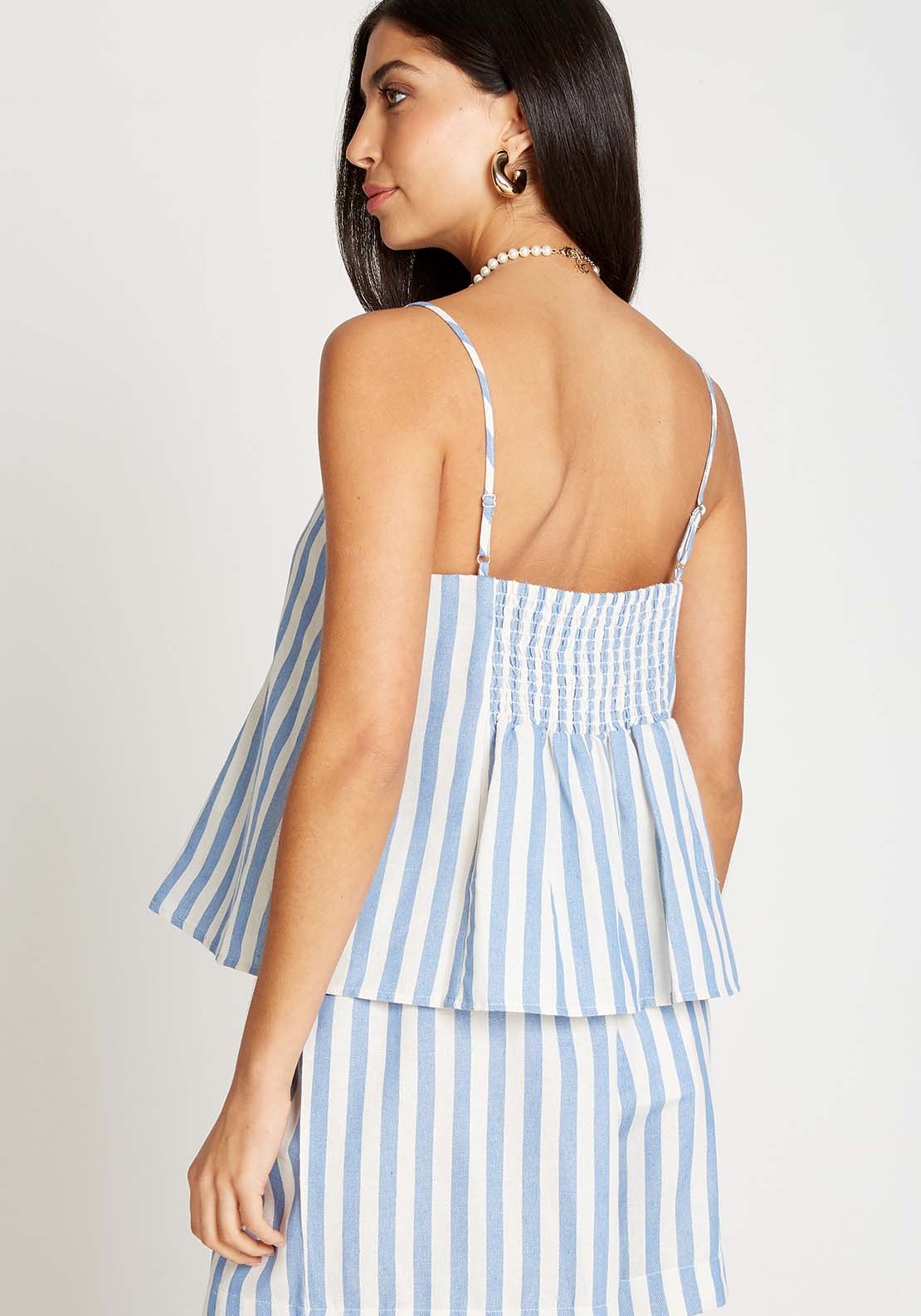 Little Mistress Blue Stripe Cami Top - Blue Stripe 2 Shaws Department Stores